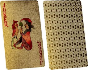 Karty pokerowe plastikowe - złote