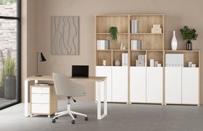 Kontenerek na kółkach 3 szuflady Sign jackson hickory/biały mat