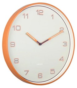 Karlsson 6013OR designerski zegar ściennypomarańczowy, średnica  40 cm