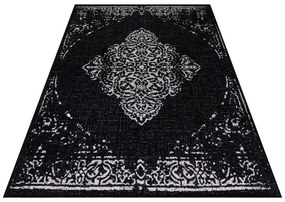 Dywan zewnętrzny Sunny ornament czarny 140 cm x 200 cm