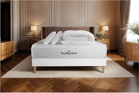 Kompletny zestaw lózka - materac 200x200 cm + Sprezyna skrzyniowa z listwami (w zestawie) + 2 poduszki Koldra - Windsor