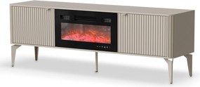 Stolik pod telewizor z kominkiem Beluci RTV-1 Halmar, kaszmir