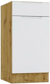 Szafka dolna z szufladą 40 cm dąb artisan + szary - Orfa 5X