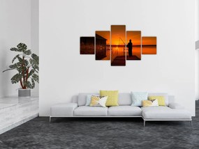 Obraz rybaka (125x70 cm)