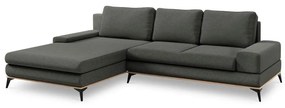 Ciemnoszary rozkładany narożnik Windsor &amp; Co Sofas Planet, lewostronny