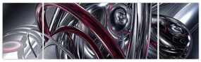 Obraz szarej abstrakcji (170x50 cm)