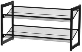 Metalowy stojak na buty MIMMI, 2 poziomy, 74 cm