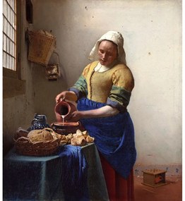 Obraz – reprodukcja 45x60 cm The Milkmaid, Jan Vermeer – Fedkolor