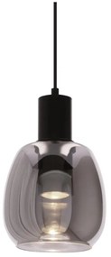 Ciemnoszara lampa wisząca ze szklanym kloszem ø 16 cm Udin – Candellux Lighting