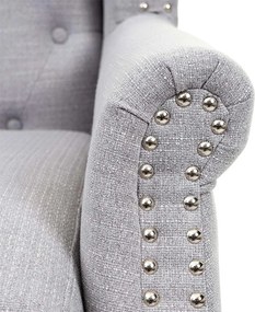 Fotel relaksacyjny Oxford,  szary z otomaną