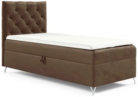 Brązowe łóżko kontynentalne z pikowaniem 3 rozmiary F5-F80