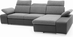 Masseno Narożnik TRENTO z funkcją spania i pojemnikiem na pościel Narozniki L, Rozkładana sofa - Szary, PUENTE 11