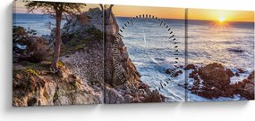 Obraz - Wybrzeże Pacyfiku (z zegarem) (90x30 cm)