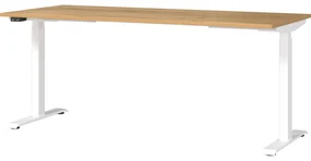 Biurko z elektryczną regulacją wysokości z blatem w dekorze dębu 80x180 cm Jet – Germania