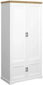 Szafa klasyczna z drążkiem biały + dąb harbor R4-A03