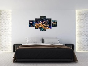 Obraz miasta nocą (125x70 cm)