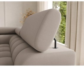 Jasnobrązowy aksamitny rozkładany narożnik (prawostronny/w kształcie litery U) Feraria – ELTAP