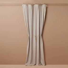 Beżowa zasłona Merida z naturalnego materiału