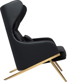 Welurowy fotel wypoczynkowy w stylu glamour Hampton Velvet