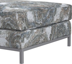 Pokrowiec na podnóżek Kramfors kolor wielokolorowy tkanina strukturalna, wzorzysta