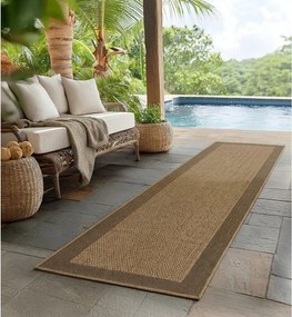 Brązowy chodnik odpowiedni na zewnątrz 80x250 cm Timber 1402 – Ayyildiz Carpets