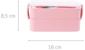 Lunchbox dwukomorowy, 18 x 10 x 8,5 cm
