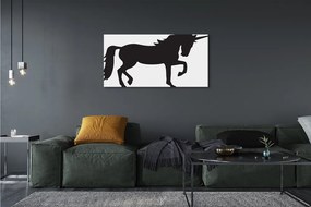 Obraz drukowany na płótnie Mistyczny Czarny Jednorożec