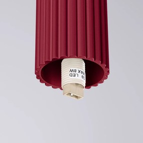 Plafon HALO burgund IP44 ryflowany SOLLUX  LIGHTING
