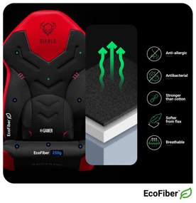 Fotel gamingowy Diablo X-Gamer 2.0 Normal Size, Deep Red