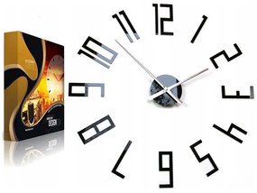 Zegar ścienny z dużymi cyframi naklejany nowoczesny do salonu sypialni loft