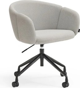 Jasnoszare tapicerowane krzesło biurowe Add – Teulat