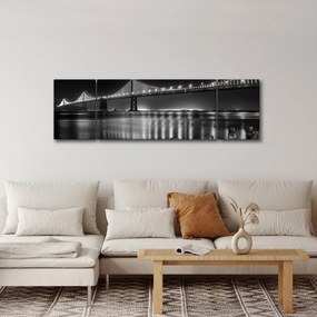 Obraz - Czarno - biały most (170x50 cm)