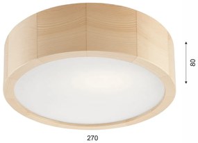 Jasnobrązowa lampa sufitowa ze szklanym kloszem ø 27 cm Eveline – LAMKUR