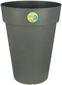 Okrągła donica Soleilla szara z brokatem Ø 40 x 53 cm - Wytrzymały polipropylen, 38 L bez nóżek