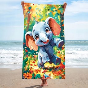 Ręcznik plażowy FANTEO 100x180 cm kolorowy, 100% mikrofibra