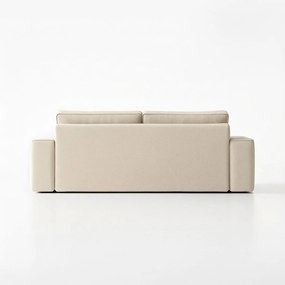 Sofa z Funkcją Spania CAMELIA Kremowa Boucle Nowoczesna