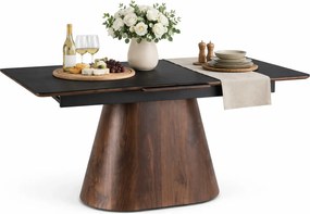 Nowoczesny rozkładany stół czarny + orzech Z7-R85