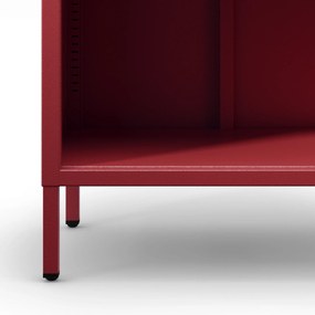 Regał na książki MARIO, 500 x 1800 x 350 mm, Modern: czerwony