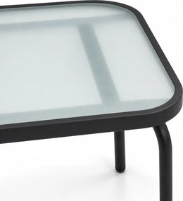Zestaw mebli ogrodowych Boston 025 - sofa 2-osobowa, 2 fotele, stolik, kolor czarny