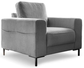 Szary sztruksowy fotel Lofty Lilly – Miuform