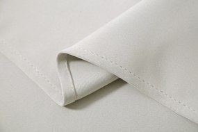 Biało-kremowa zasłona OXFORD 140x250 cm Zawieszanie: Metalowe pierścienie