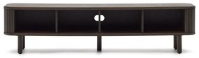Ciemnobrązowa szafka pod TV w dekorze jesionu 200x50 cm Mailen – Kave Home