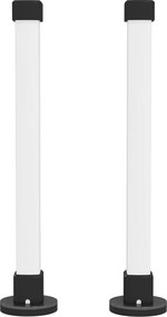 HOMCOM Zestaw 2 lamp LED, lampka stołowa z kontrolą przez aplikację i pilota, synchronizacja z muzyką, tryby kolorów, timer, biały