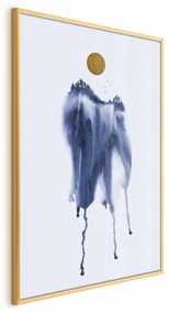 Plakat Akwarelowa abstrakcja 29,7 x 42 cm z ramą złotą bez marginesu ARTGEIST B