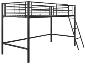 Czarne podwyższone łóżko dziecięce 90x200 cm Jodie – Støraa