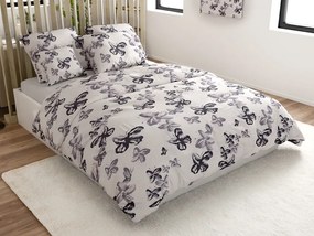 PrzytulneMieszkanie.pl PrzytulneMieszkanie.pl Pościel z mikrofibry BLACK BUTTERFLY kremowa Rozmiar pościeli: 2 szt 70 x 80 cm | 160 x 200 cm