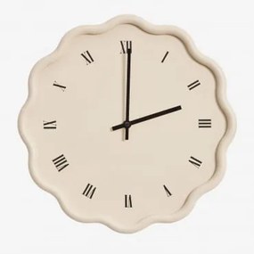 Zegar Ścienny Axley Mdf Ø35 Cm Kremowa Tapioca - Sklum