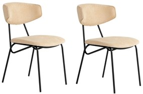 Zestaw krzeseł do jadalni Nancy Beige and Black, 2szt.