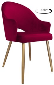 Krzesło obrotowe Velvet podstawa złota MG31