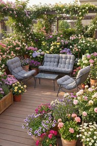 4-częściowy zestaw mebli wypoczynkowych na taras  H0-T20